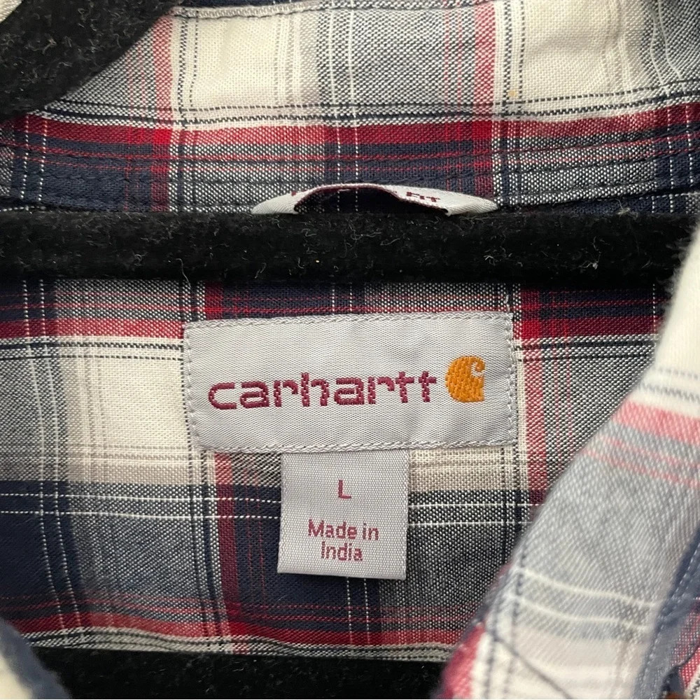 Carhartt plaid button up shirt Size Large - Picture 6 of 6